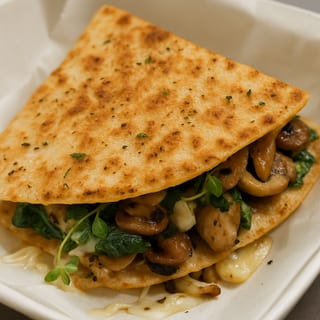 Mushroom & Spinach Quesadilla