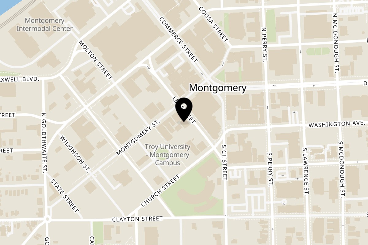 Map showing the location of Plant Bae on 175 Lee St in Montgomery
